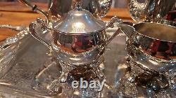 Tea, Coffee Service 5 Piece Vintage, Silver Plated Cavalier STUNNING CONDITION