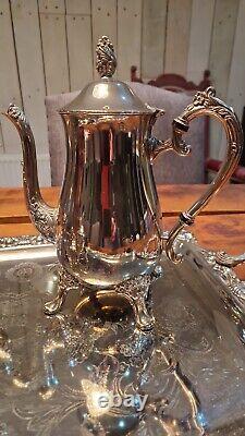 Tea, Coffee Service 5 Piece Vintage, Silver Plated Cavalier STUNNING CONDITION