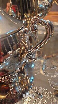 Tea, Coffee Service 5 Piece Vintage, Silver Plated Cavalier STUNNING CONDITION