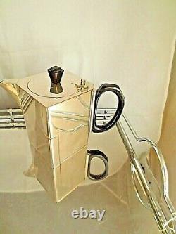 Tea Service Vintage Retro Deco Silver Plated Cubist