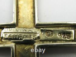 Theodor Fahrner Pendant Silver 925 Gold Plated Cross Um