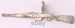 Trench art set Rifle Soldier's ring Gun Military Army Force War art Mans jewelry