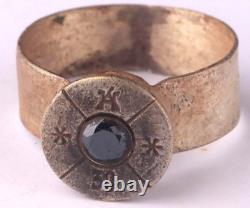 Trench art set Rifle Soldier's ring Gun Military Army Force War art Mans jewelry