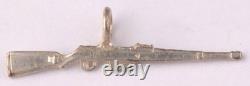 Trench art set Rifle Soldier's ring Gun Military Army Force War art Mans jewelry