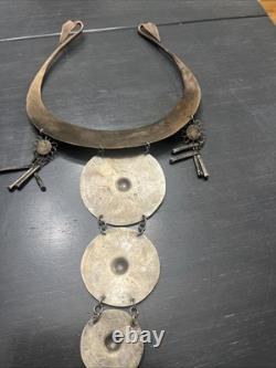 Tribal Hmong Miao Bib Necklace/ Choker Silver Plate/ Ceremonial /