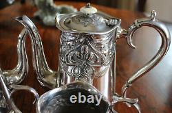 Truly Stunning Art Nouveau Silver Plated Tea Set