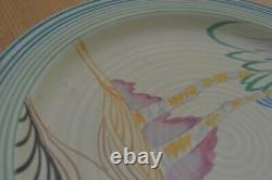 Two Clarice Cliff Hand Painted Silver Birch Plates, Original Art Deco