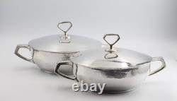 Two Lidded Silver Plated Serving Dishes Konigl. Kurhaus Bad Oeynhausen