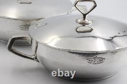 Two Lidded Silver Plated Serving Dishes Konigl. Kurhaus Bad Oeynhausen