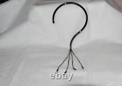 UNUSUAL rare designer silver plated collar necklace S-shape, snake chain tassels