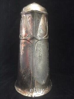 URANIA Friedrich Adler Art Nouveau SILVER PLATED PEWTER WINE JUG