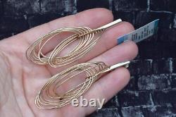 Ukraine STERLING SILVER 925 earrings gold plated jewelry 9k beautiful old stoc