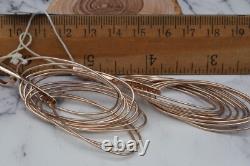 Ukraine STERLING SILVER 925 earrings gold plated jewelry 9k beautiful old stoc
