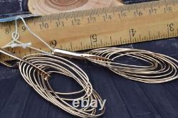 Ukraine STERLING SILVER 925 earrings gold plated jewelry 9k beautiful old stoc