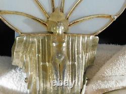 Ultimate 4 Wall Sconces Original Silver Plated Slag Glass Art Deco c1920-1930's