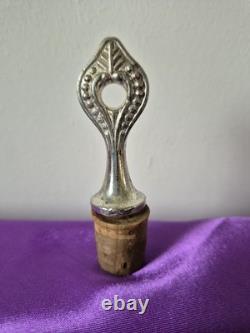 Unique Large Cristal Decanter Retro Vintage Elegant Vine Silver Plated UK Jug