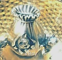 Unique Wmf Silver Plated Cats Money Box. Circa 1900. Book Piece