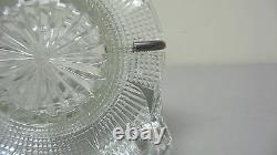 Unusual Early American Pattern Glass (eapg) Pickle Castor, Silver Plate Stand