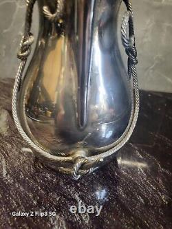 Unusual Vintage Nautical Silver Plate Dallah Coffee Pot Omani Bedouin Islamic
