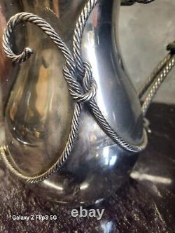Unusual Vintage Nautical Silver Plate Dallah Coffee Pot Omani Bedouin Islamic