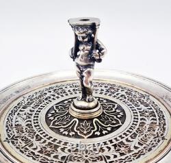 VICTORIAN ELKINGTON SILVER PLATED ELECTROTYPE CHERUB TAZZA c1870
