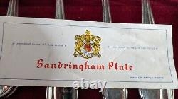 VINERS SILVER PLATED / Sandringham Plate CUTLERY CANTEEN 38 piece OAK CASE