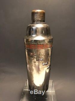 VINTAGE Art Deco DIAL-A-DRINK Cocktail Martini Shaker SILVER PLATED BRASS 1930s