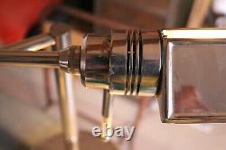 VINTAGE Art Deco chrome plated desk angled lamp reading heavy weighted base