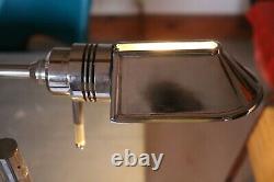 VINTAGE Art Deco chrome plated desk angled lamp reading heavy weighted base