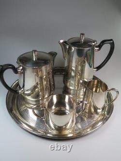 VINTAGE LEWIS ROSE SHEFFIELD Silver Plated Hard Soldered Teaset Very Heavy