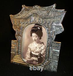 VINTAGE OCCUPIED JAPAN NIKKO SILVER PLATE PICTURE FRAME Rare Free Shipping