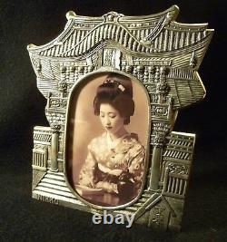 VINTAGE OCCUPIED JAPAN NIKKO SILVER PLATE PICTURE FRAME Rare Free Shipping