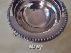 VINTAGE Silver Plated Roll Top GLOBE DISH Dome shaped UK seller
