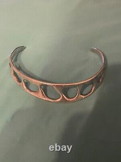 VTG Denmark Modernist Brutalist Silver Plated Choker by Jacob Hull Original Sign