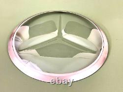 VTG MCM Dorothy Thorpe Silver Band Trim Glass 3 Part Relish Torte Plate 15 3/4'