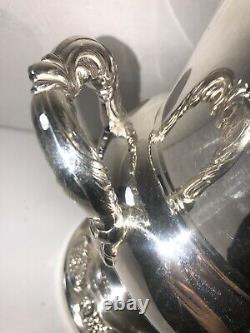 VTG Ornate Floral Poole Silver Plate Champagne Bucket Trophy Urn Wine Chiller