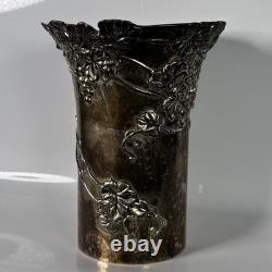 Vera Lucino Silver Plated Vase/Wine Cooler 1960's 7.50 Tall By 6 Wide Used