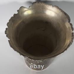 Vera Lucino Silver Plated Vase/Wine Cooler 1960's 7.50 Tall By 6 Wide Used