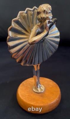 Very Charming Art Deco Chrome Plated figure of Ballerina c. 1930