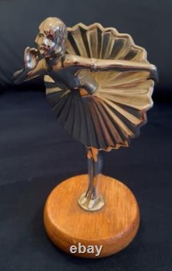 Very Charming Art Deco Chrome Plated figure of Ballerina c. 1930