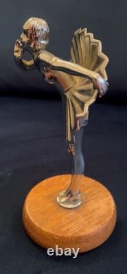 Very Charming Art Deco Chrome Plated figure of Ballerina c. 1930