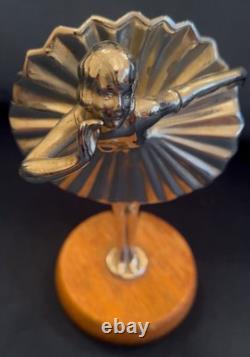 Very Charming Art Deco Chrome Plated figure of Ballerina c. 1930