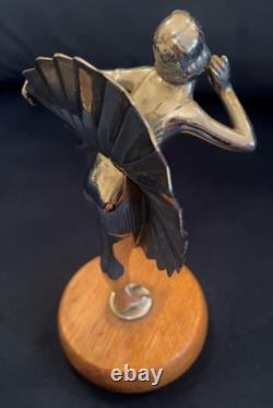 Very Charming Art Deco Chrome Plated figure of Ballerina c. 1930