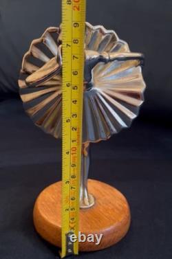 Very Charming Art Deco Chrome Plated figure of Ballerina c. 1930