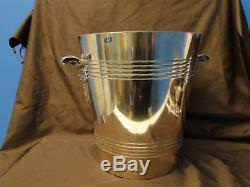 Very Large Ice Bucket Art Deco French, Stylish, Silver Plate Circa 1930