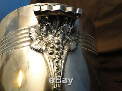 Very Large Ice Bucket Art Deco French, Stylish, Silver Plate Circa 1930