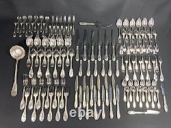 Very Large Silver Plated Cutlery Set 112 Pieces Regency Style