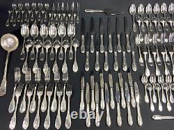 Very Large Silver Plated Cutlery Set 112 Pieces Regency Style