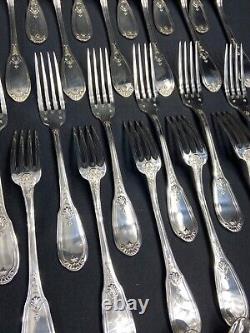 Very Large Silver Plated Cutlery Set 112 Pieces Regency Style