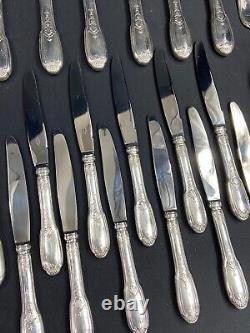 Very Large Silver Plated Cutlery Set 112 Pieces Regency Style